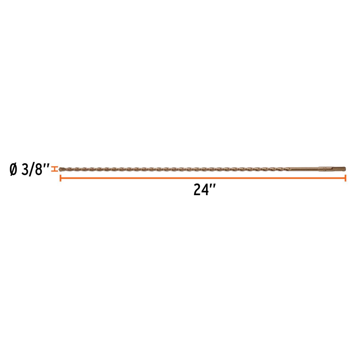 Truper - Broca 3/8" x 24" para Concreto Rotomartillo SDS Plus 101146 Truper