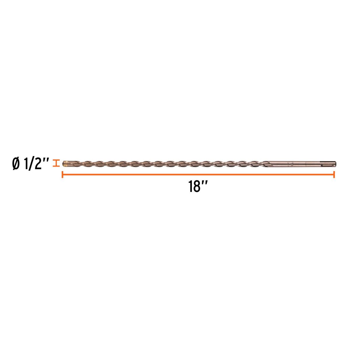 TRUPER - Broca 1/2" x 18" para Concreto Rotomartillo SDS Plus 11282 Truper