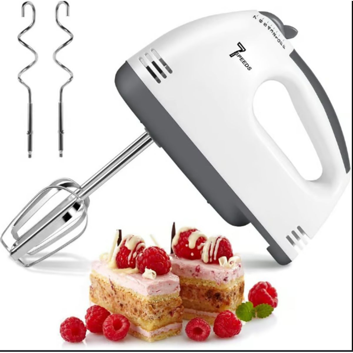 GENERICO - Mini Batidora Eléctrica con 7 Velocidades Batidor