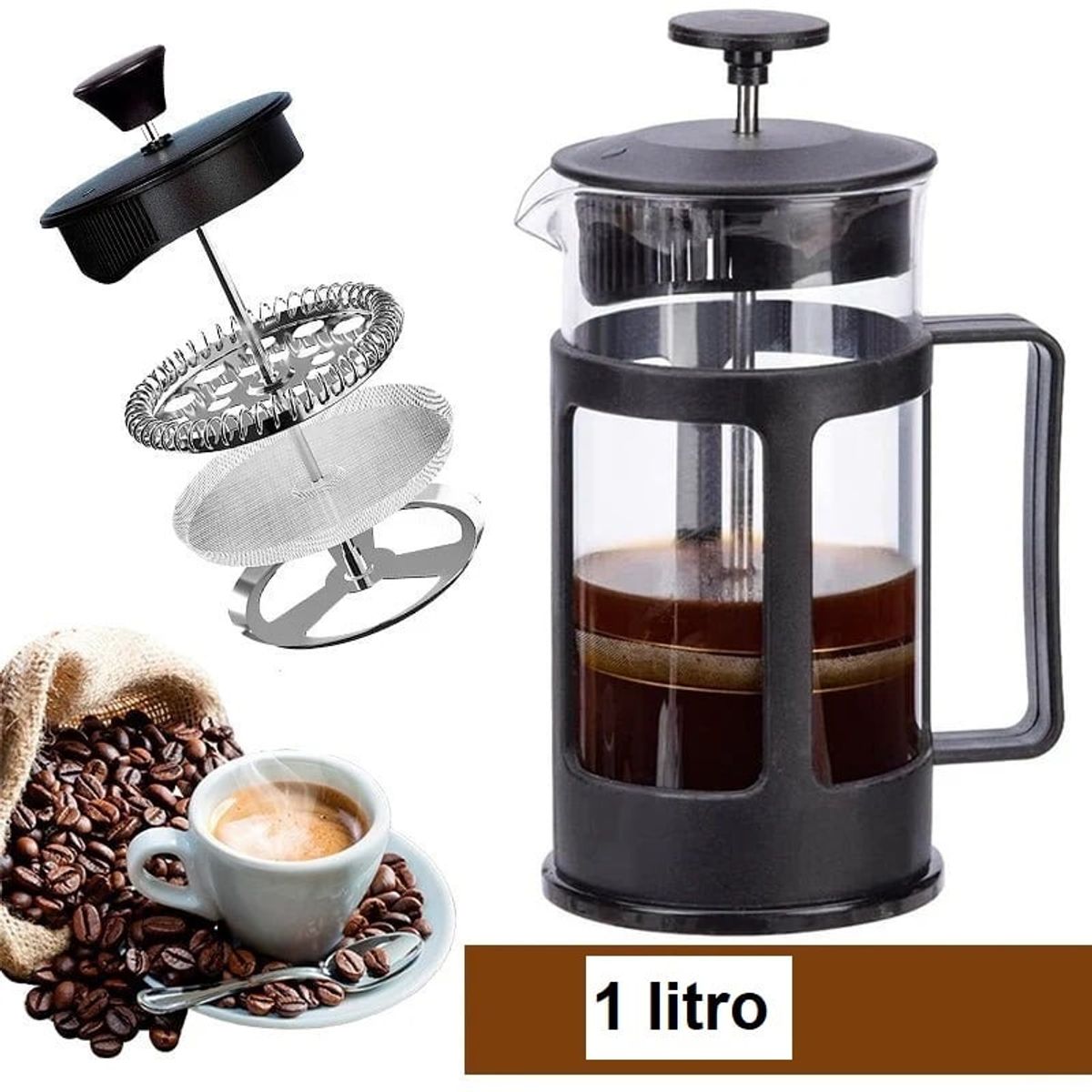 COFFEE WINGS - Cafetera Prensa francesa 1L - Garantia
