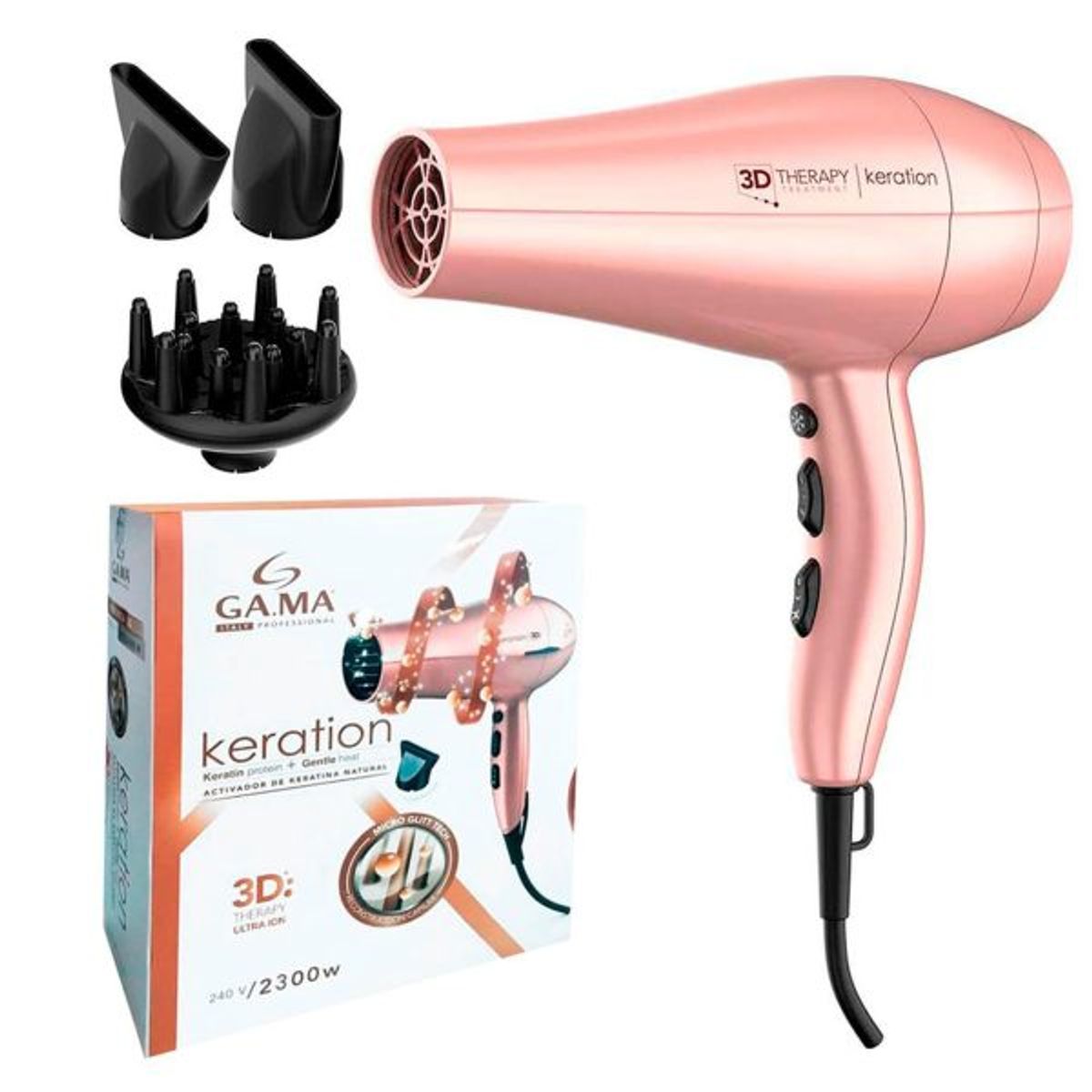 GAMA - Secadora de Cabello Gama DIVA 3D KERATION de 2300w