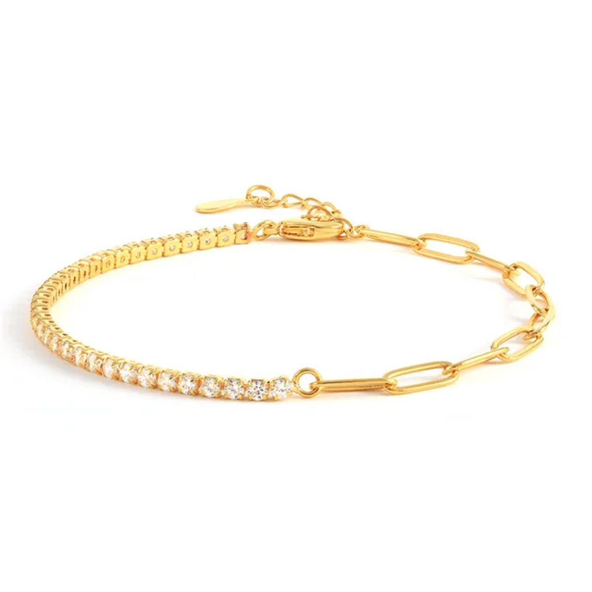 LA TIENDA 88 JOYAS Y ACCESORIOS - La Tienda 88 - Pulsera Brazalete Bañado en Oro de 18k. - Blanco