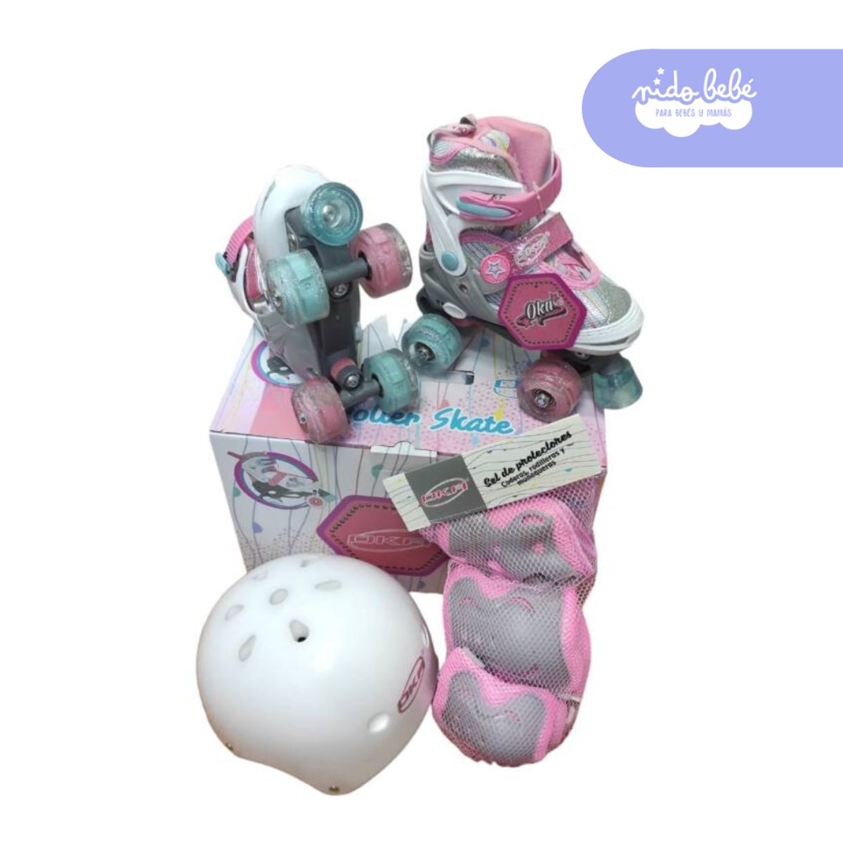 OKA - PATIN OKA 4 RUEDAS BLANCO NINA TALLA S