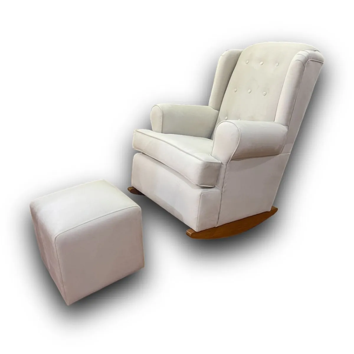 NO LOGO - Sillon Mecedor de Lactancia Mod Percha Marfil