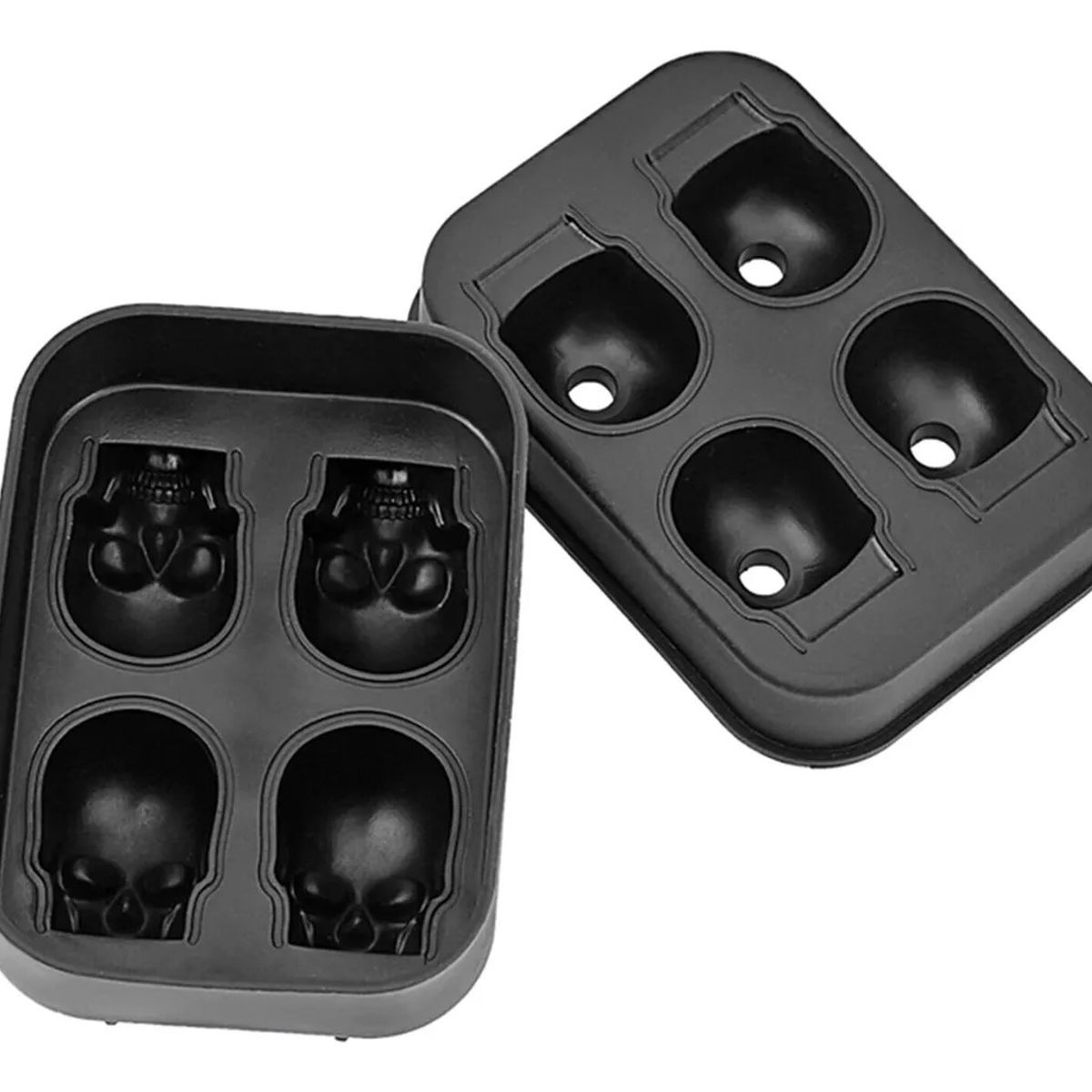 GENERICO - Molde Para Cubos de Hielo Hielera Forma Calavera De Silicona