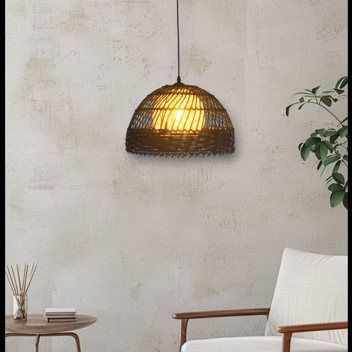 GENERICO - Lámpara colgante de rustica hecha a mano