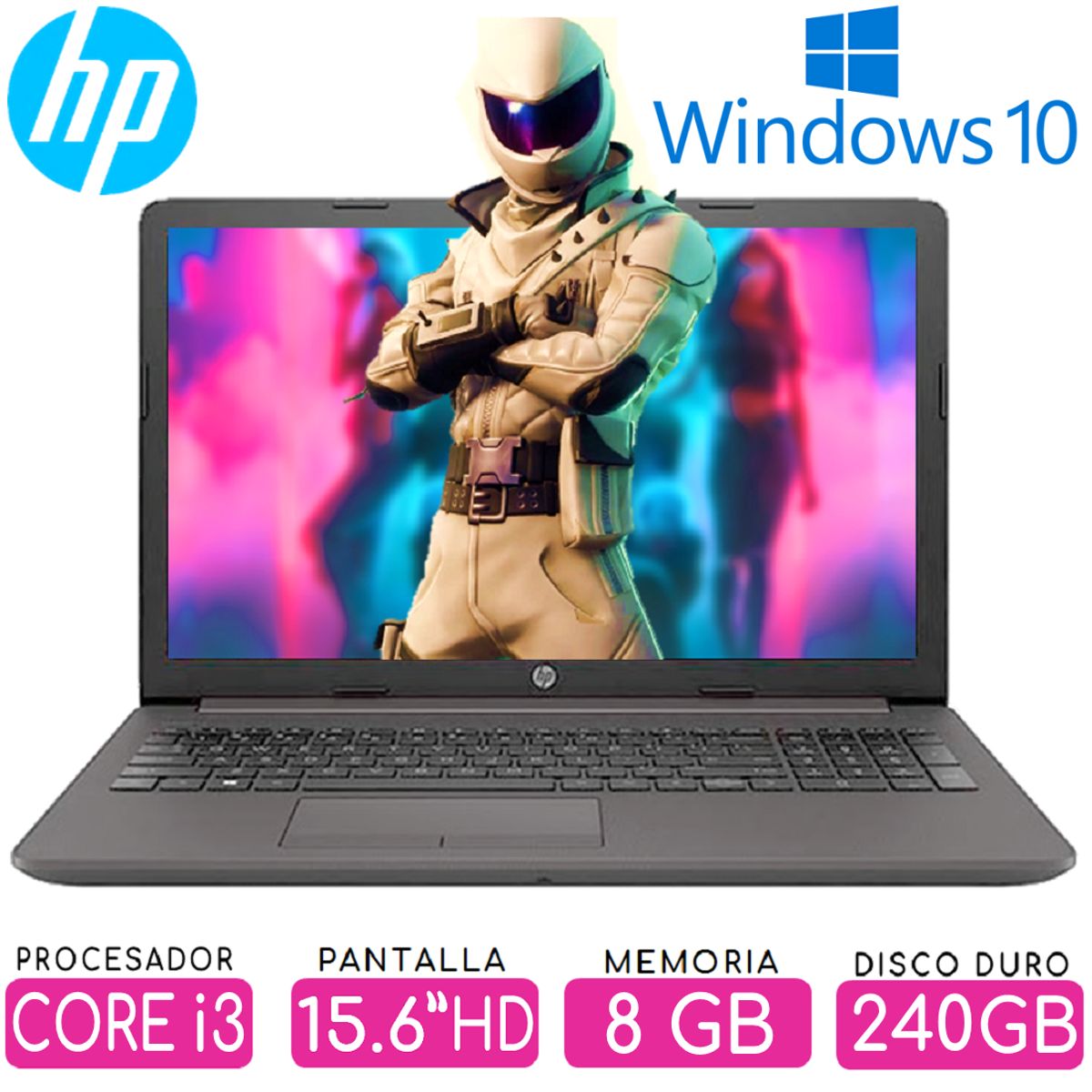 HP - Laptop Hp Intel Core I3 8gb 240gb SSD 10ma Gen 15.6" Windows 250 G8