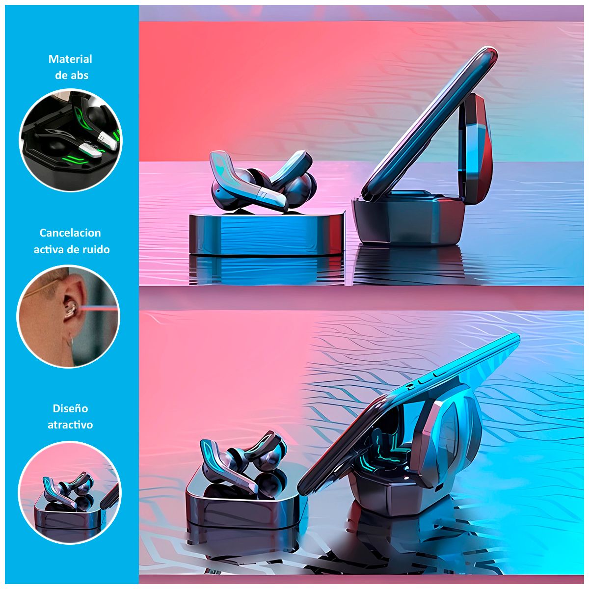 SASARU - Audífonos Bluetooth G5  Negro