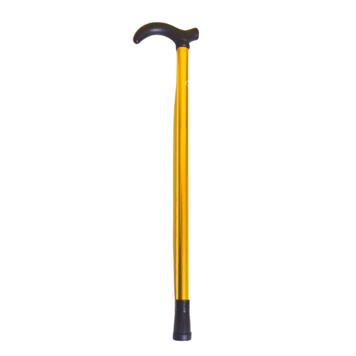 GENERICO - Bastón Aluminio Ajustable Delgado Mango Tipo L Dorado