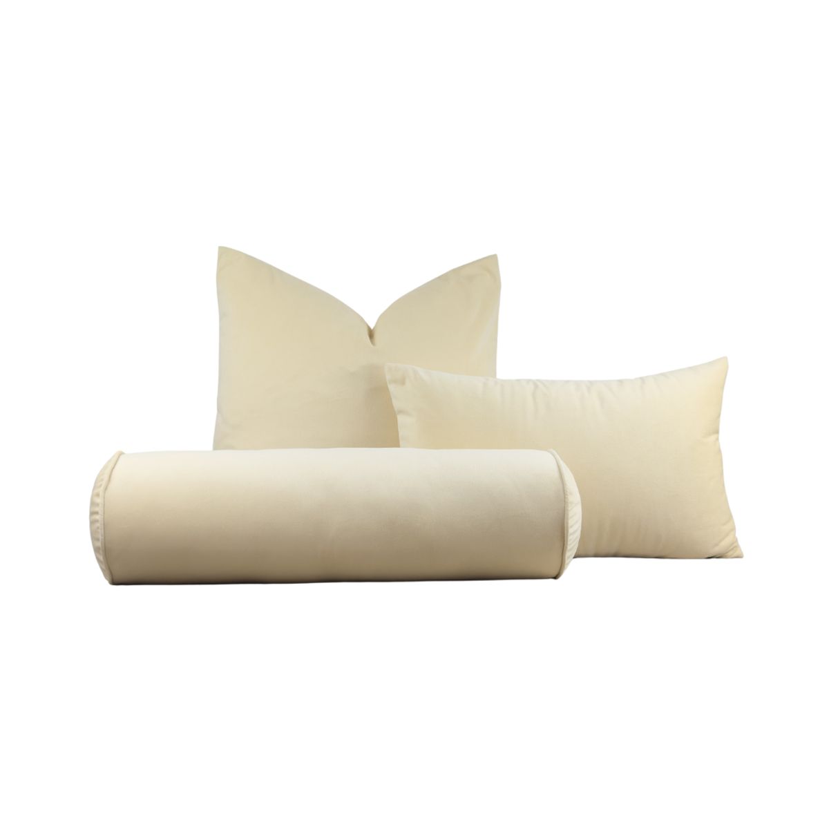 GENERICO - Funda de cojin Velvet 50 x 50 cm - Crema