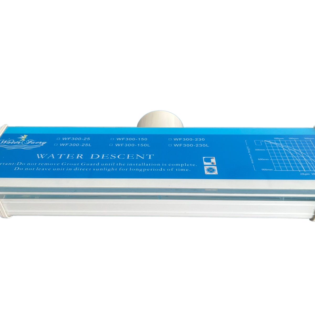 GENERICO - Cascada acrílica de 30 cm con luces Rgb marca Pool System