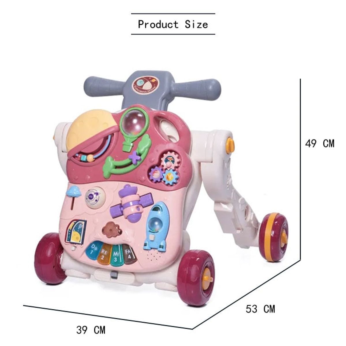 GENERICO - Caminador Andador Correpasillos Multifuncional Bebe - Guinda
