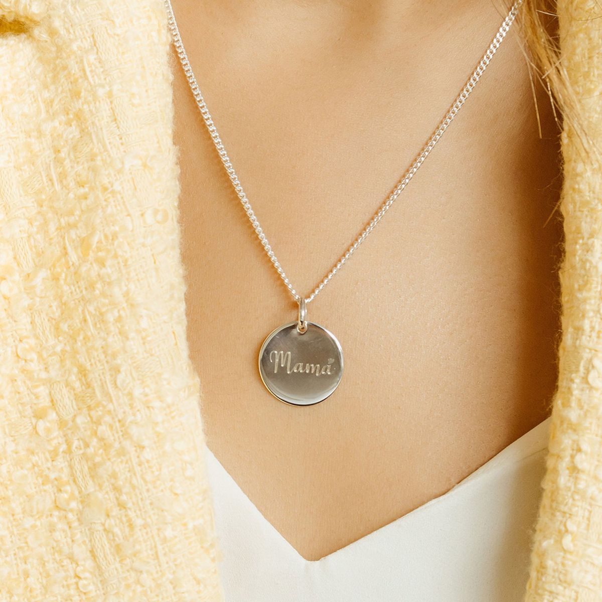 NATHALIE BIRD - COLLAR CIRCLE MOM SILVER