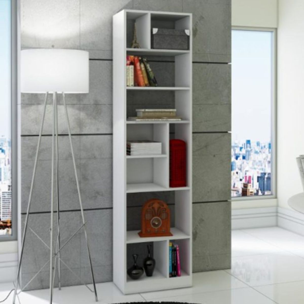 NACION MUEBLES - Librero Ana Color Blanco NM