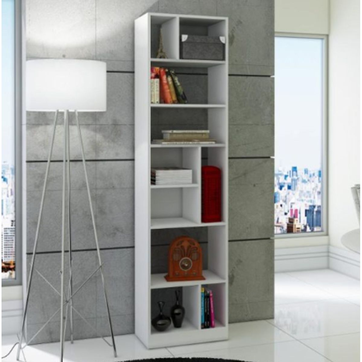 NACION MUEBLES - Librero Ana Color Blanco NM