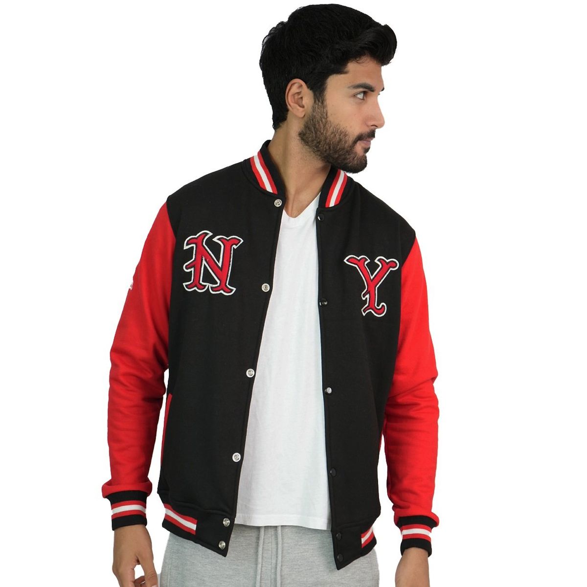 NEW YORK STARS - Casaca Modelo Americana-NY- Negro - New York Stars NY