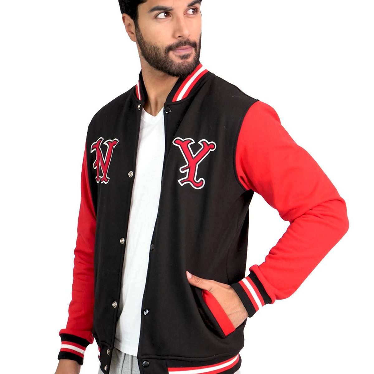 NEW YORK STARS - Casaca Modelo Americana-NY- Negro - New York Stars NY