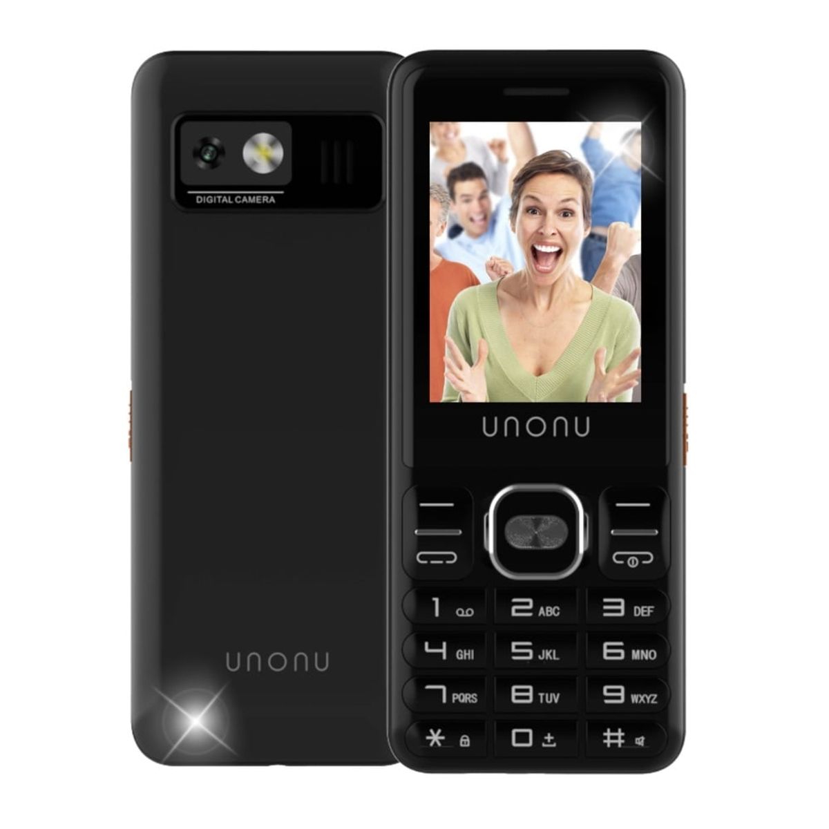 UNONU - Celular 4G UNONU U10L Dual Sim Camara Radio Negro