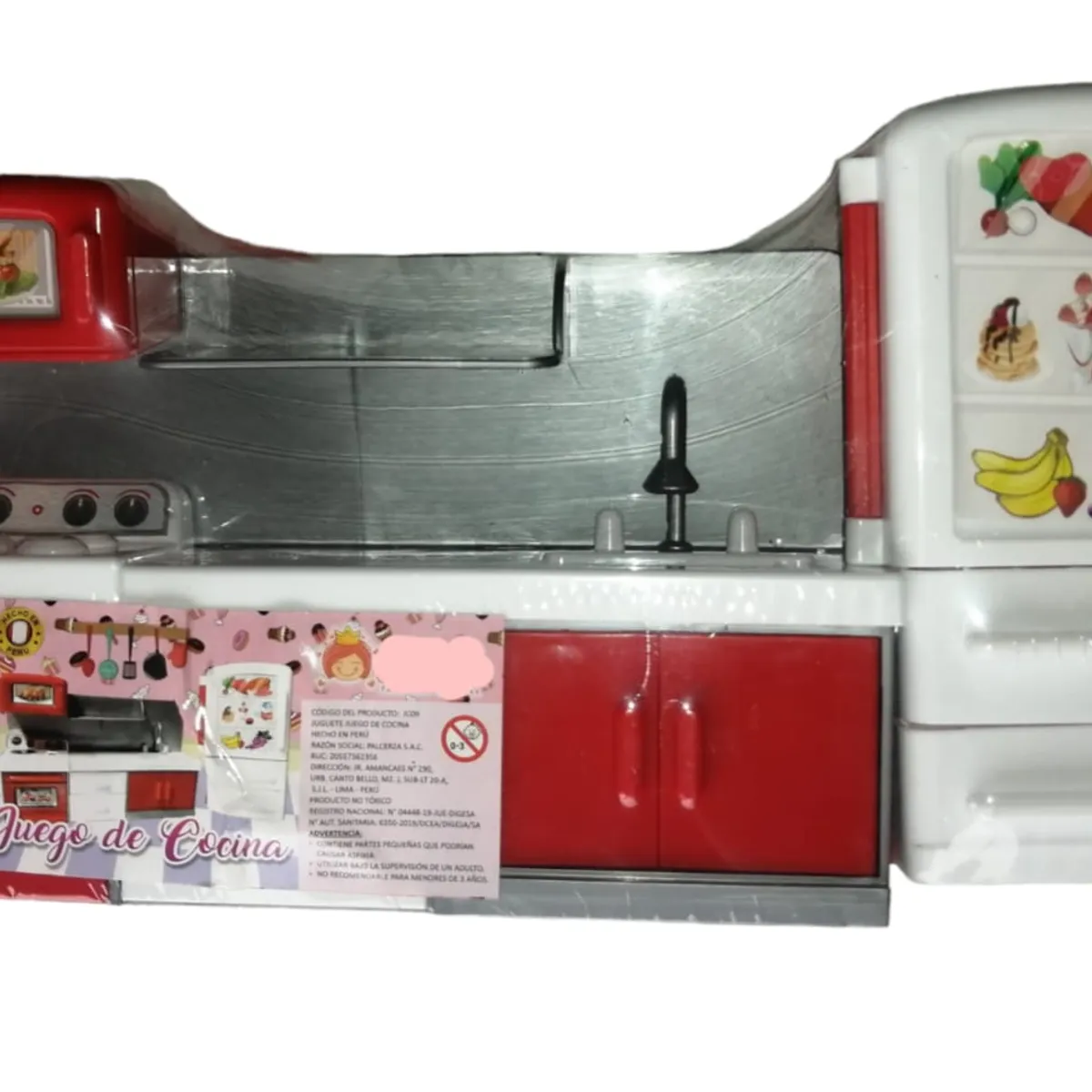 GENERICO - SET COCINA PARA NIÑAS ROJO