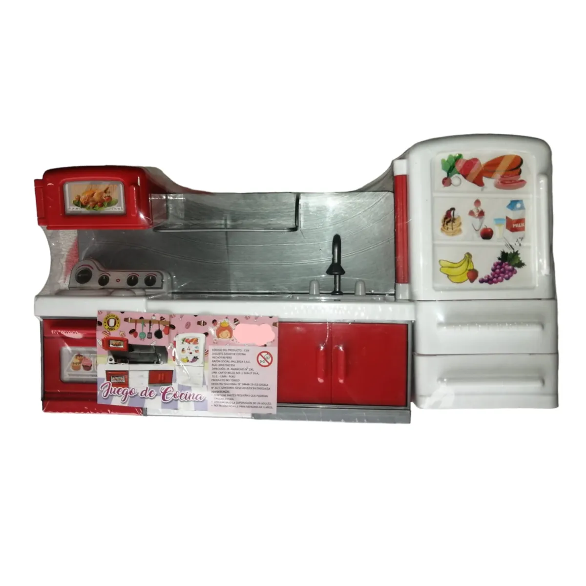 GENERICO - SET COCINA PARA NIÑAS ROJO