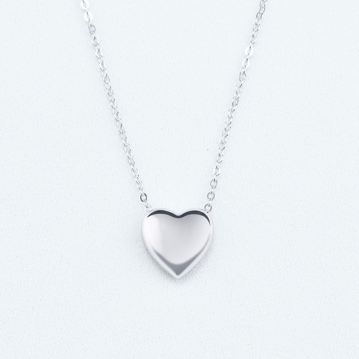 NATHALIE BIRD - Collar Corazon Globo Silver