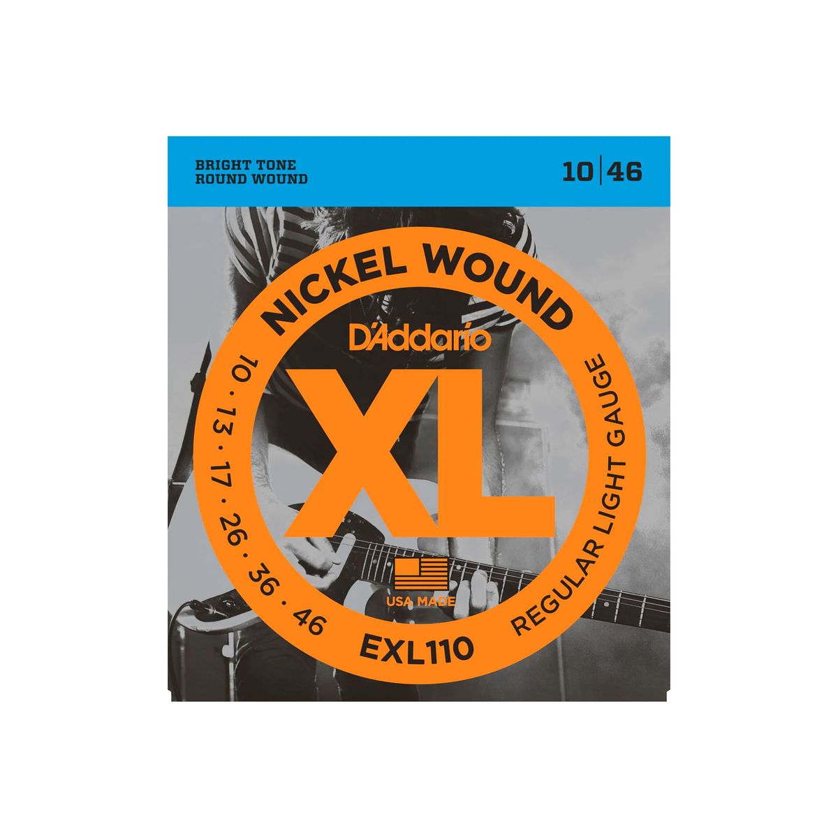 DADDARIO - Set cuerdas para guitarra eléctrica Daddario EXL110 10-46