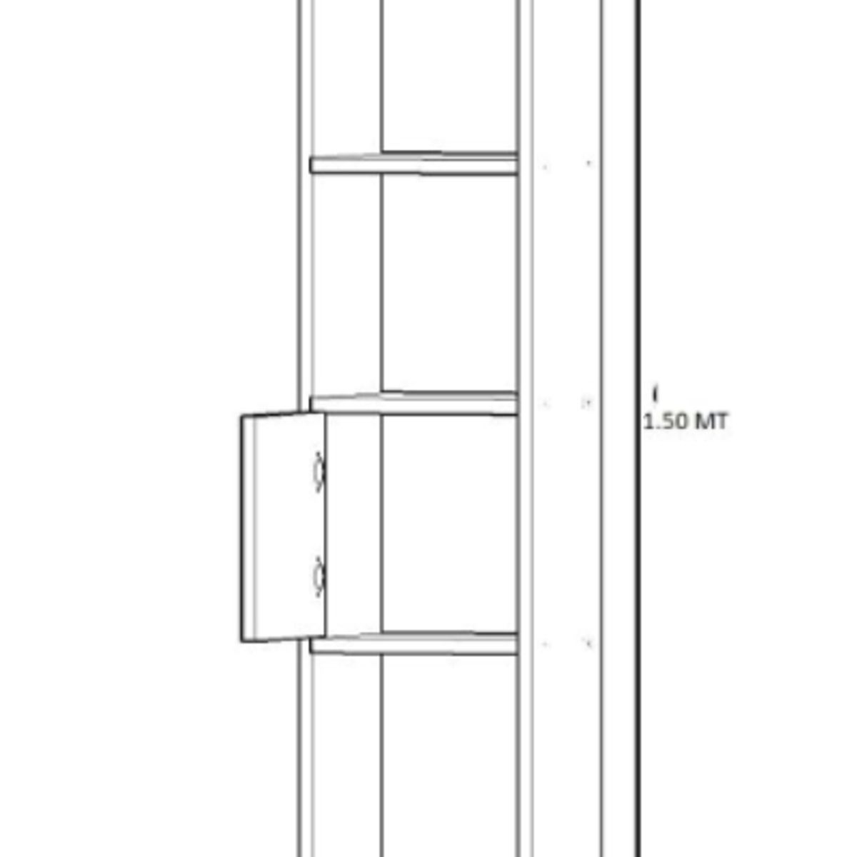 NACION MUEBLES - Librero Jhosi color Blanco NM