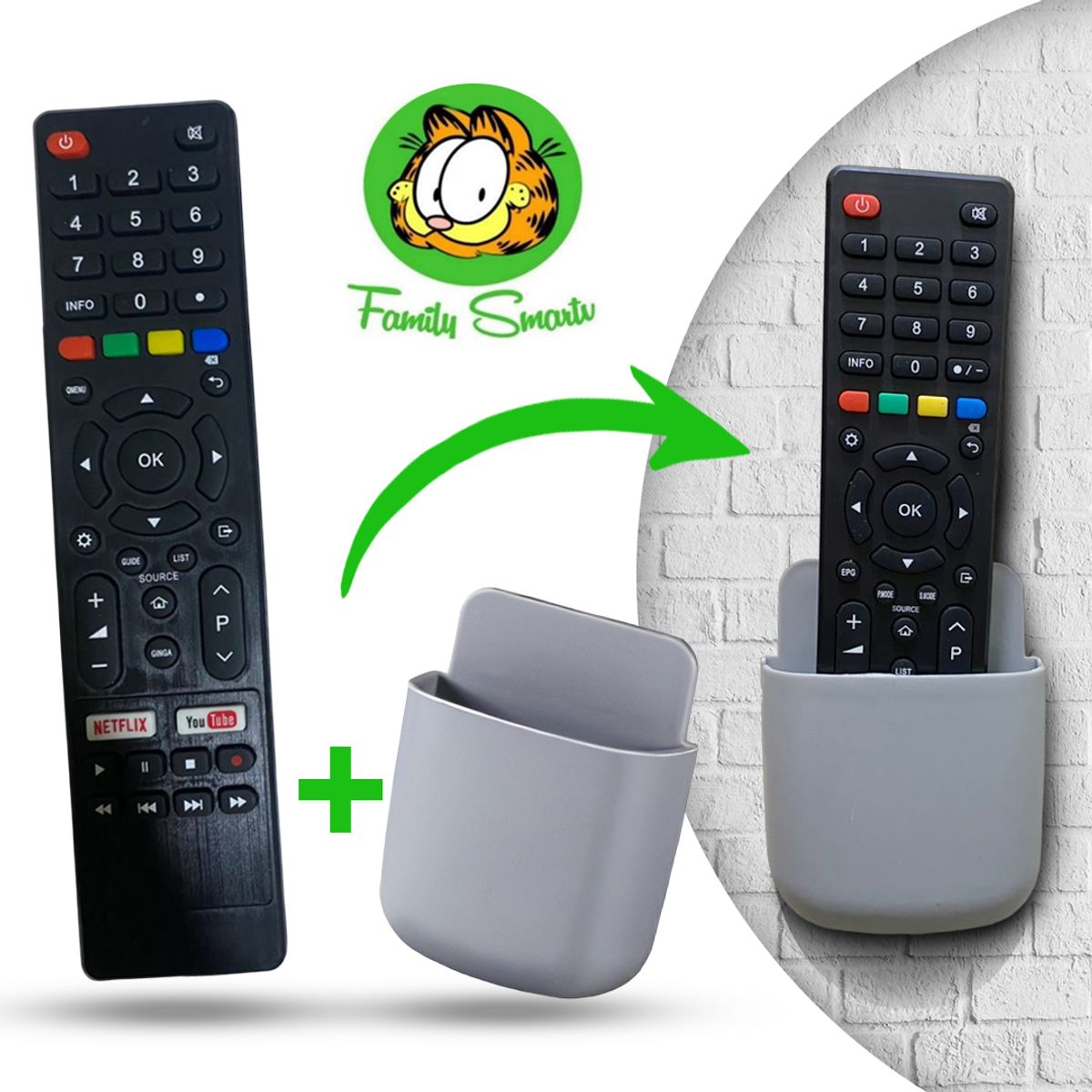 UNIVERSAL - Control Remoto Para Tv Jvc Smart + soporte Griis