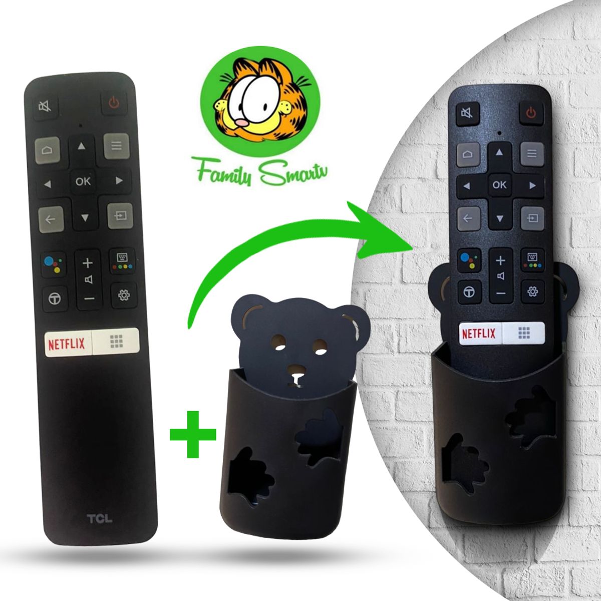 UNIVERSAL - Control Remoto Tcl Smart Modelo RC802V  + Soporte de Gato