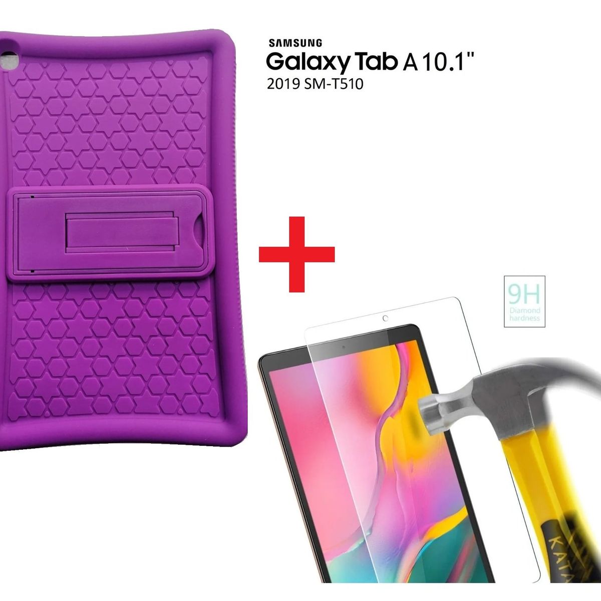 GENERICO - Funda Protectora + Vidrio Templado para Samsung Tab A 10.1 SM-T510