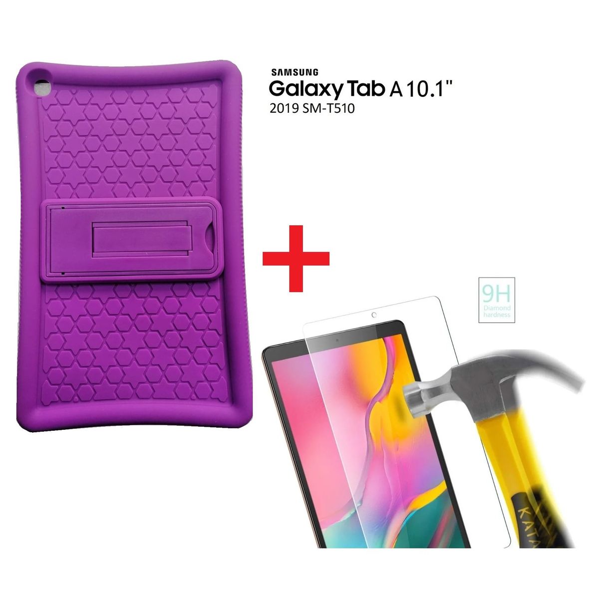 GENERICO - Funda Protectora + Vidrio Templado para Samsung Tab A 10.1 SM-T510