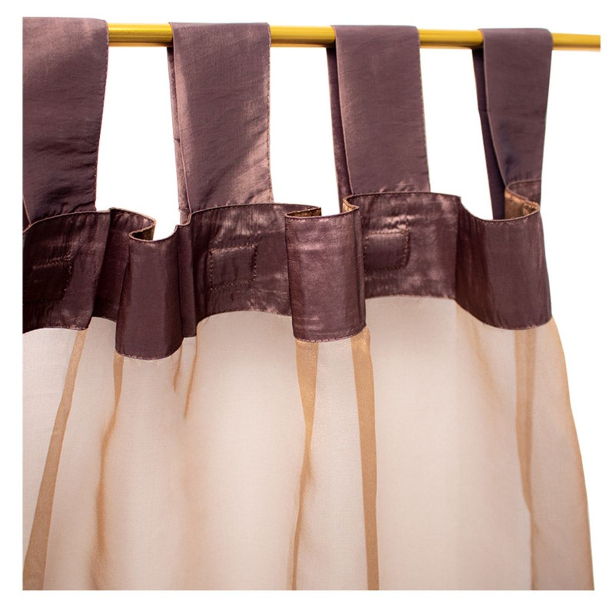 PANADECOR - Cortina Panadecor Bicolor Con Diseño Floral Turquesa 140X240Cm