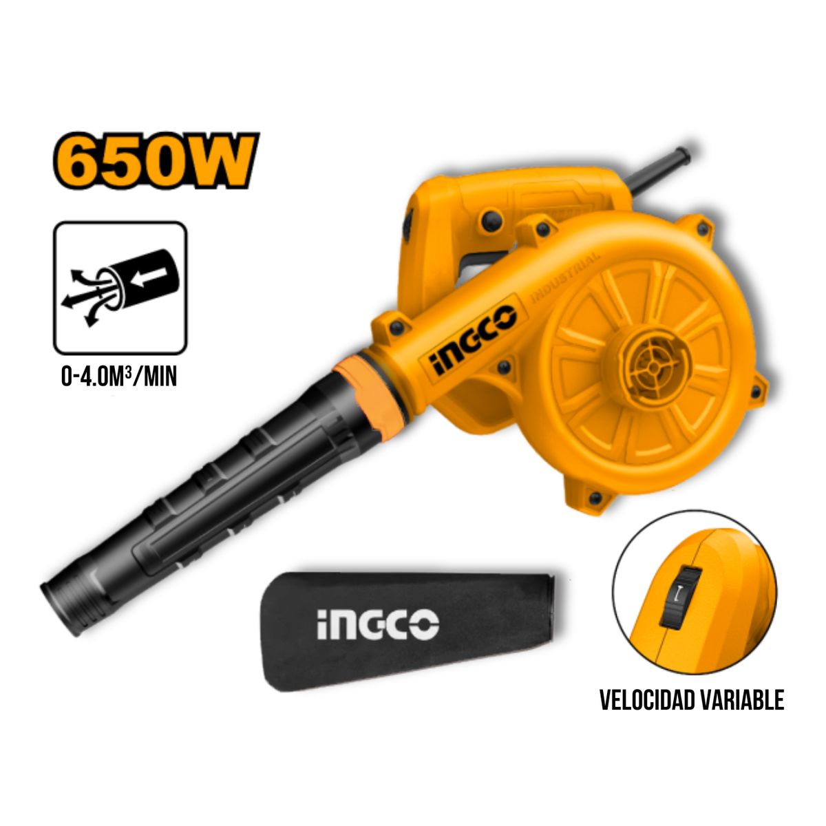 INGCO TOOLS - Sopladora aspiradora 650w Ingo