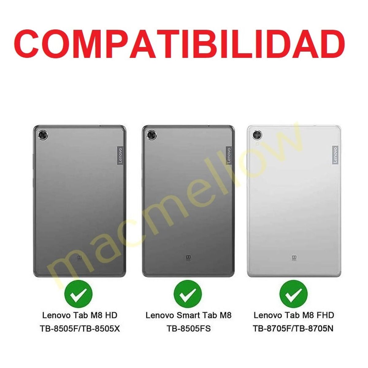 GENERICO - Funda Protectora para Lenovo Tab M8 Flip Cover con Parante Protector