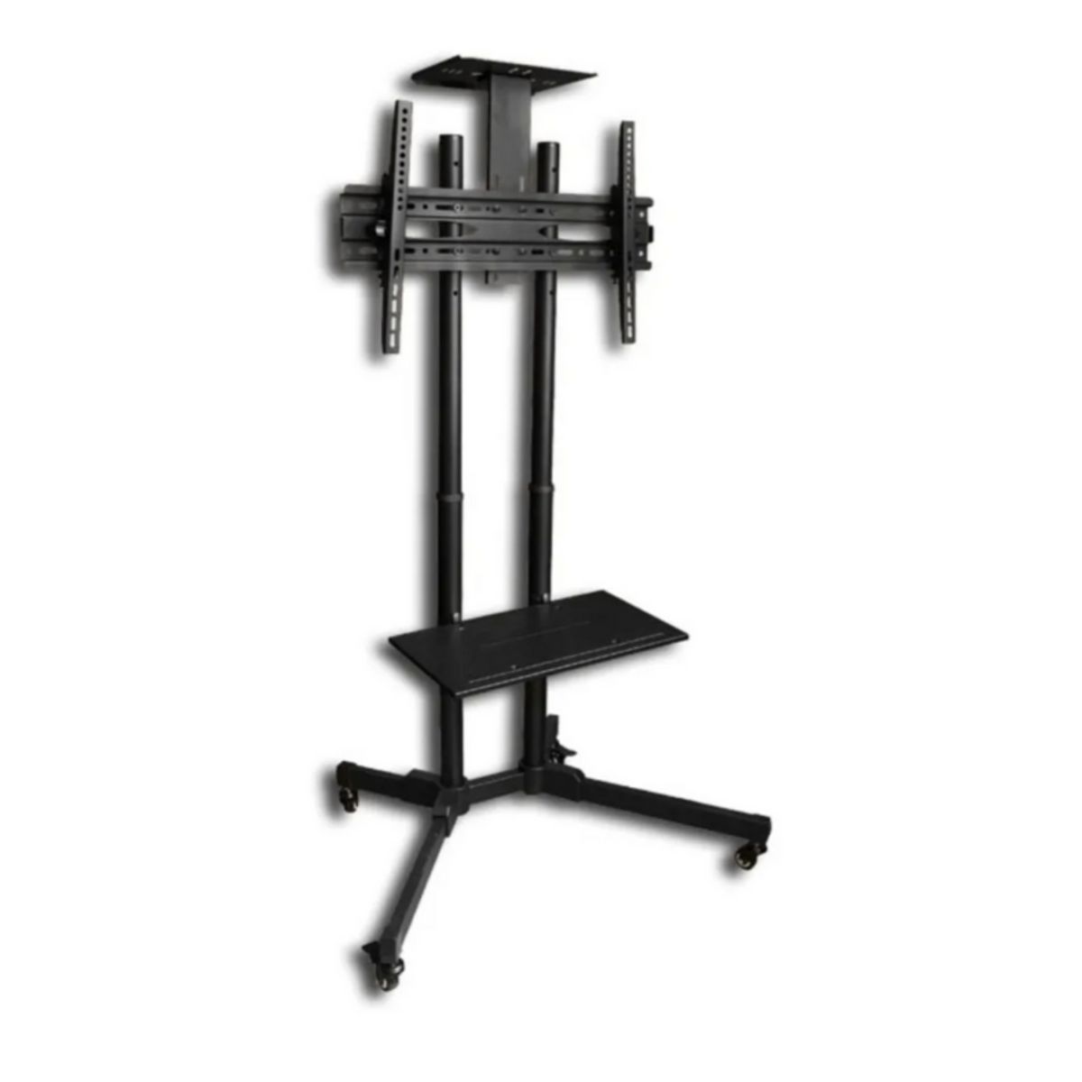 BATBLACK - Rack Pedestal Movil Con Repisa Led 37 - 70 Pulgadas Batblack