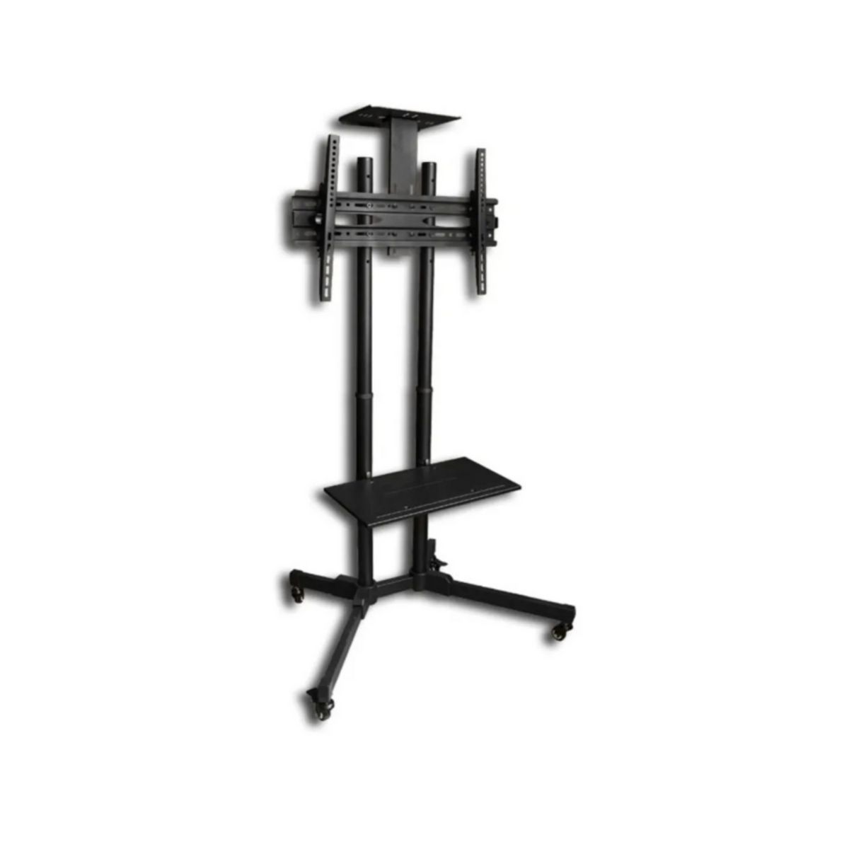 BATBLACK - Rack Pedestal Movil Con Repisa Led 37 - 70 Pulgadas Batblack