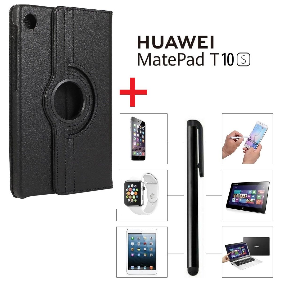 GENERICO - Funda Giro 360° + Lapiz Optico Protector Huawei Matepad T 10S 10.1.