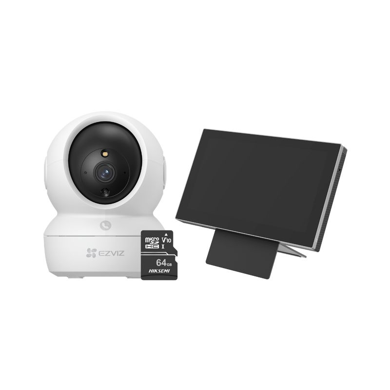 EZVIZ - Kit de cámara de seguridad para interiores H6C FullHD+ Monitor SD7+ 64GB - Ezviz