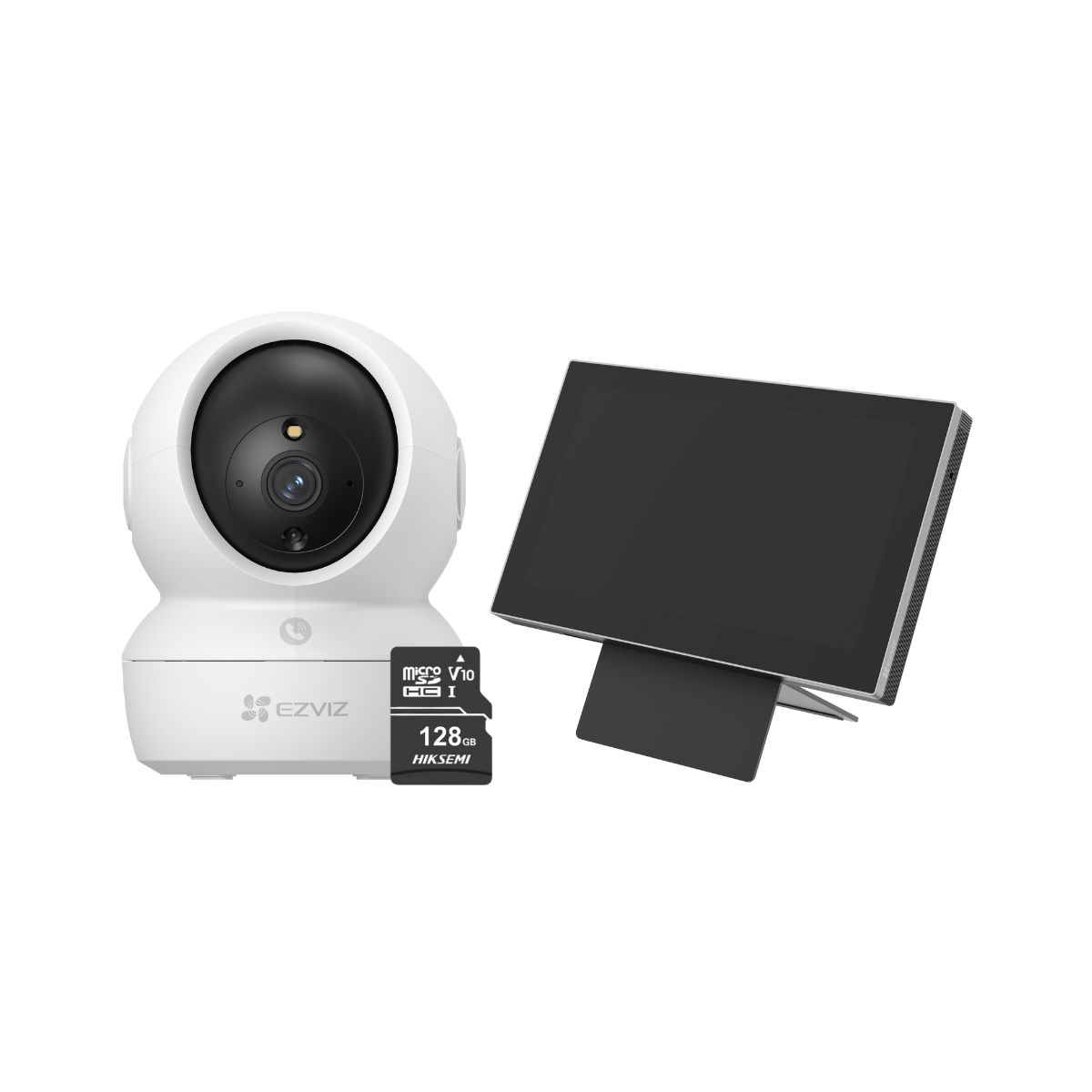 EZVIZ - Kit de cámara de seguridad para interiores H6C FullHD+ Monitor SD7+ 128GB- Ezviz