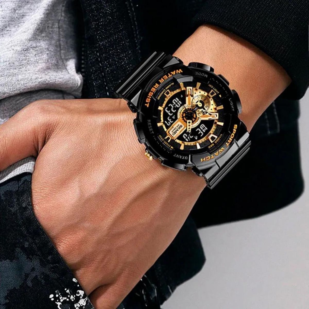 SKMEI - Reloj SKMEI 1688 Análogo-Digital Acuático Negro Dorado