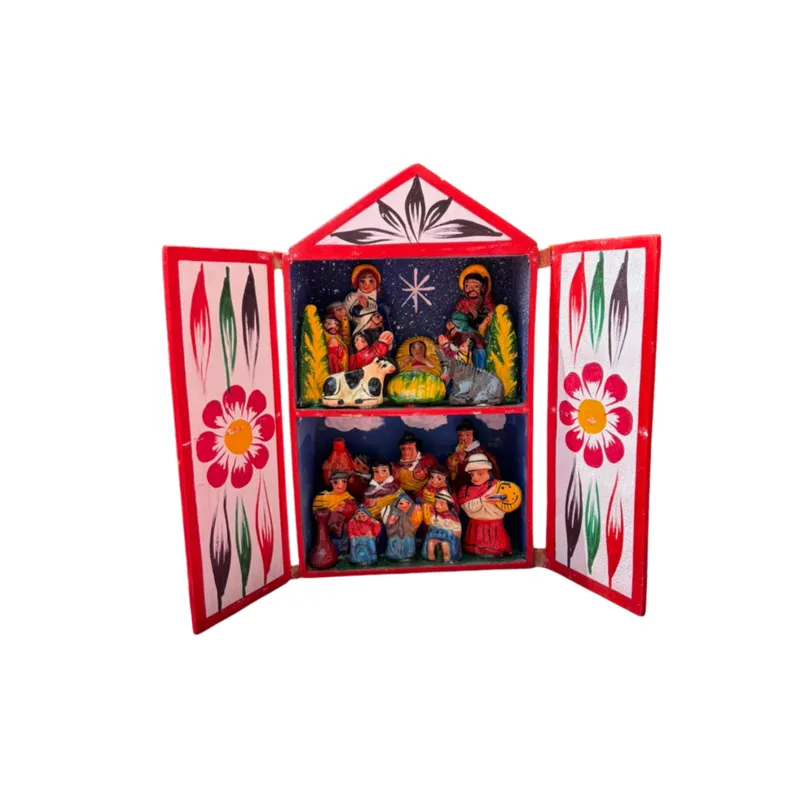 ACHALLAY ARTESANIA DE BARRO - Retablo Ayacuchano Mediano