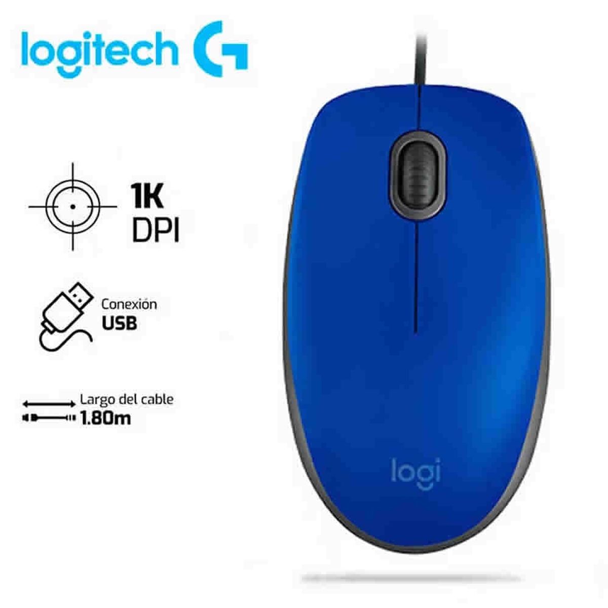 LOGITECH - MOUSE LOGITECH M110 AZUL SILENT
