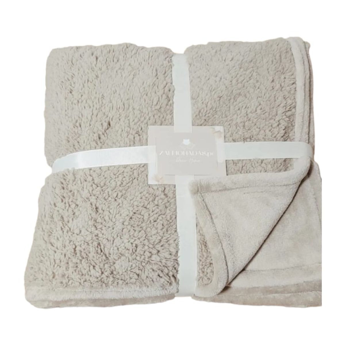 GENERICO - Manta Nórdica Doble Cara 178x150 Beige Marfil felpha carnero