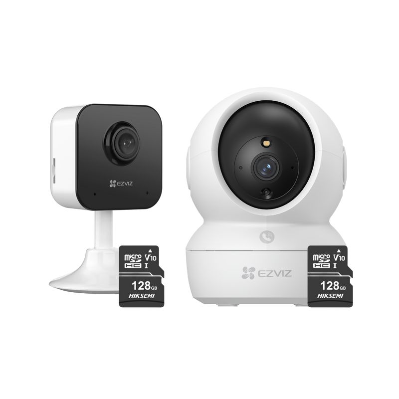 EZVIZ - Kit de cámara de seguridad para interiores H6C FullHD + H1C + 128GB - Ezviz