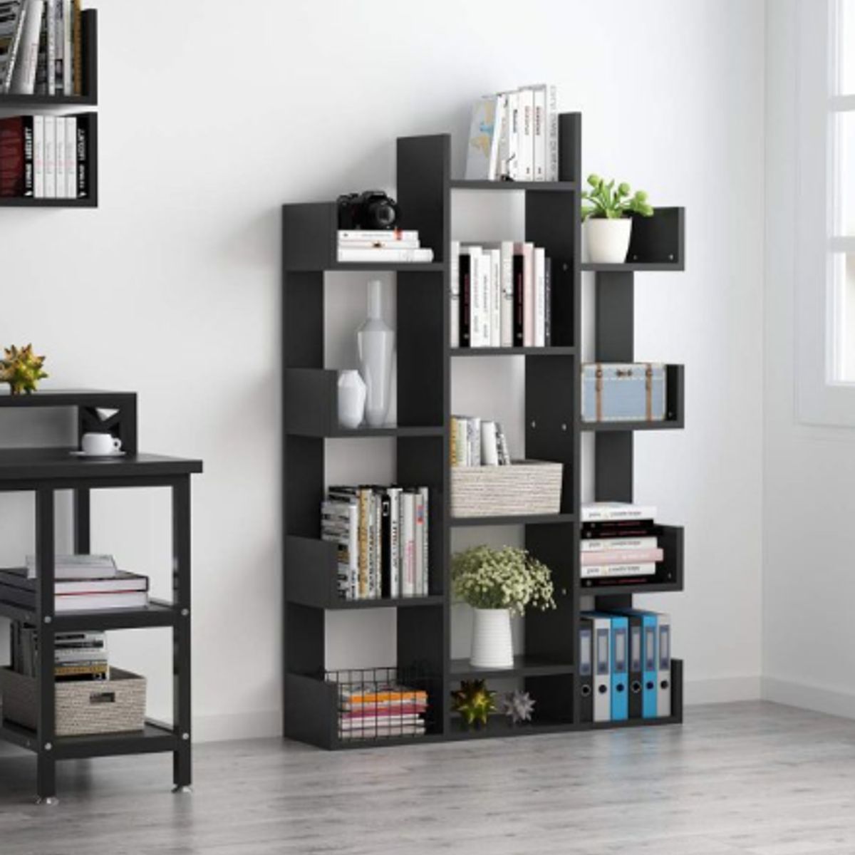 NACION MUEBLES - Librero Ale color Negro NM