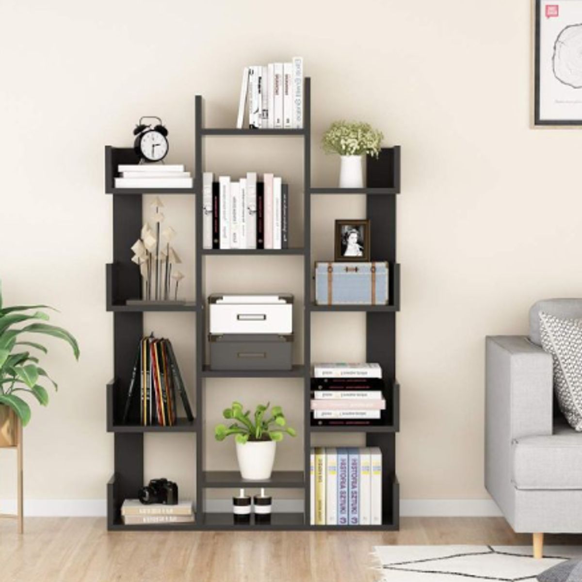 NACION MUEBLES - Librero Ale color Negro NM