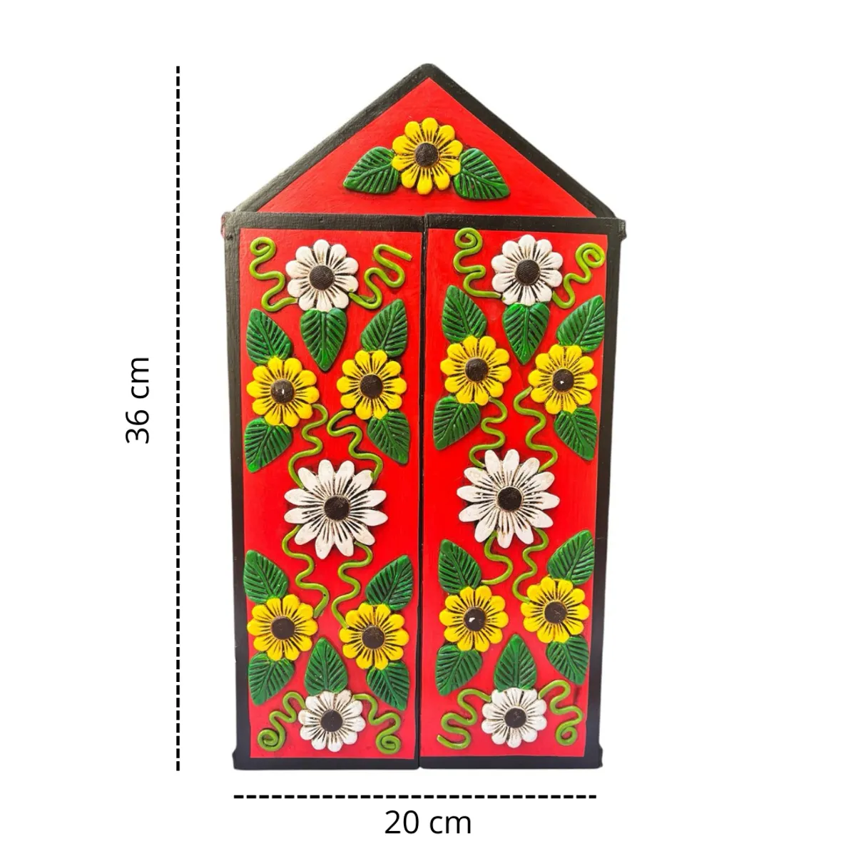 ACHALLAY ARTESANIA DE BARRO - Retablo Ayacuchano Grande Rojo
