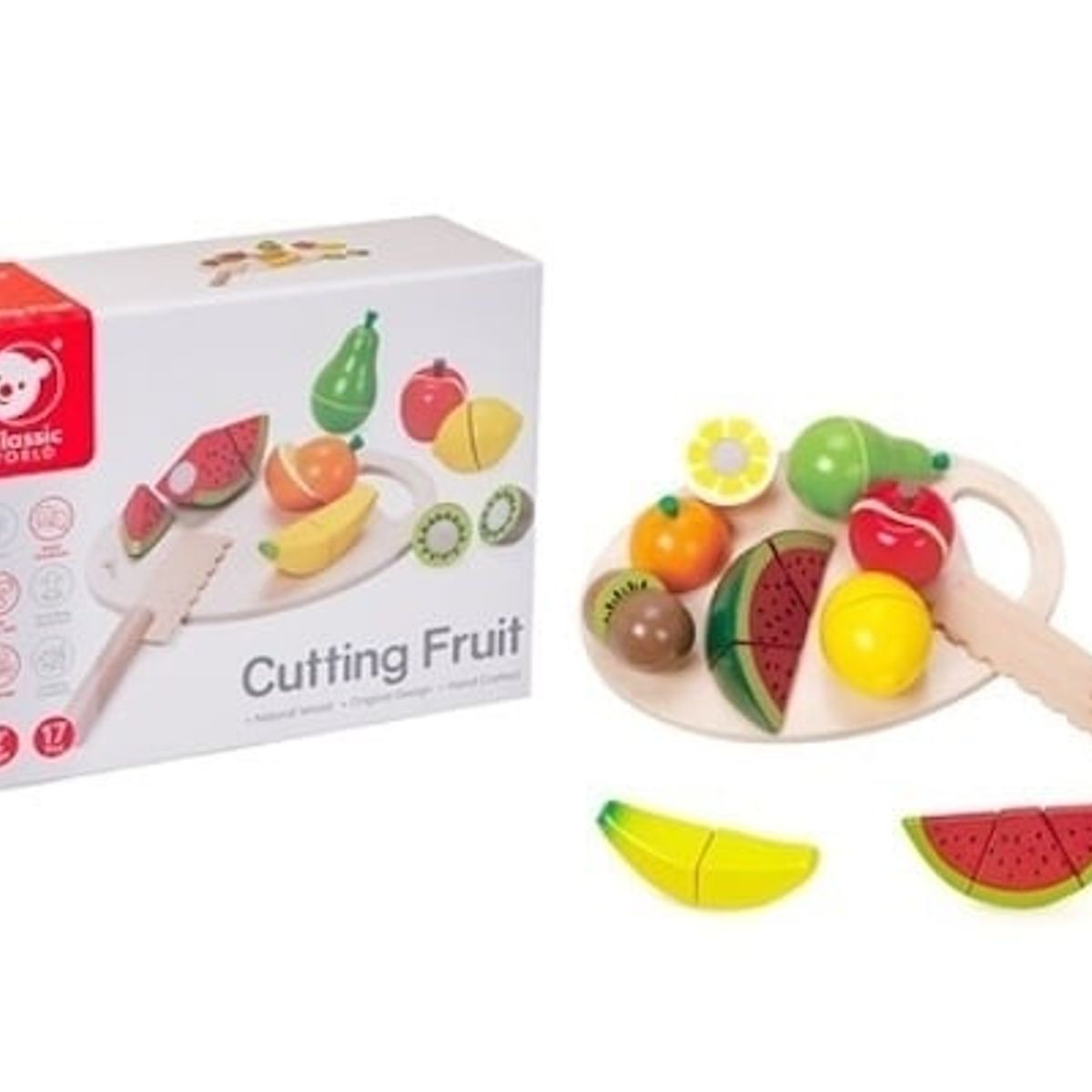 CLASSIC WORLD - Fruta para Cortar de Madera