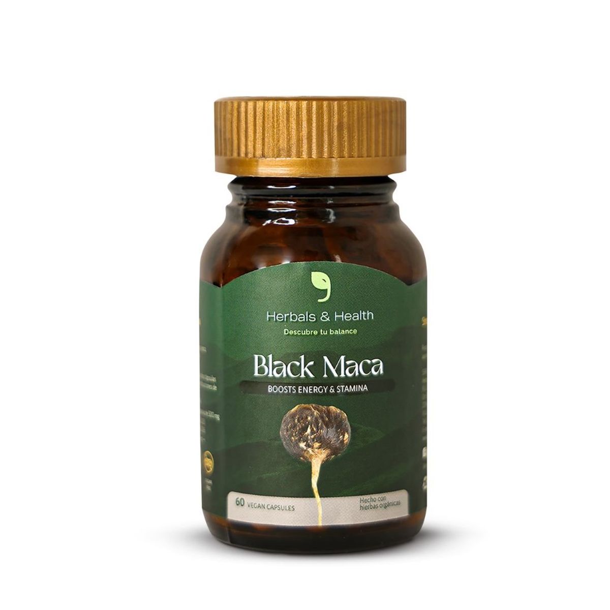 HERBALS AND HEALTH - Black Maca frasco 60 capsulas 500 mg
