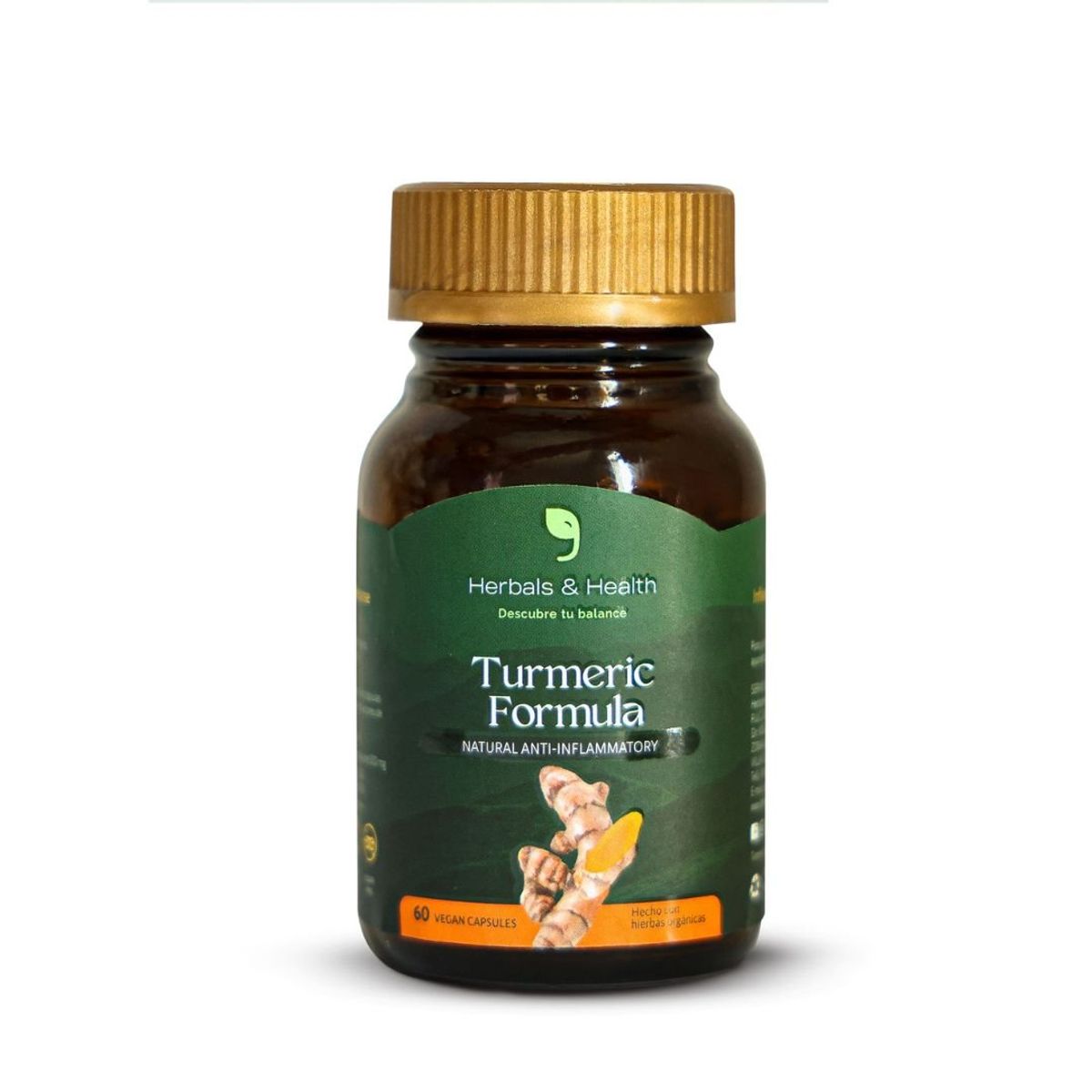 HERBALS AND HEALTH - Turmeric Formula frasco 60 capsulas 500 mg